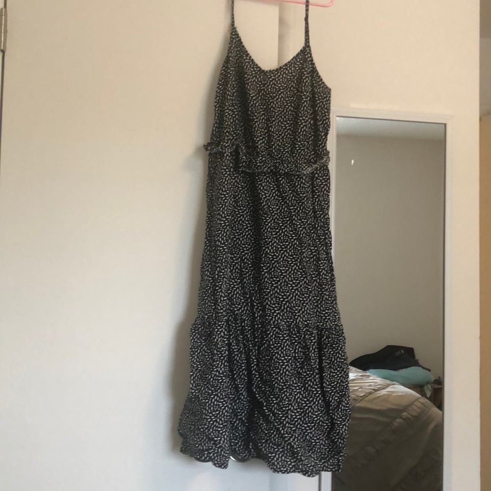 Black and white dress.